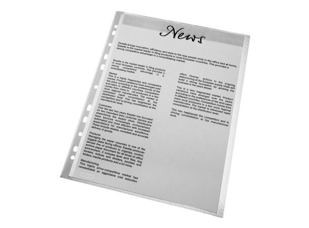 Plastlomme A4 sideåpning 38my (10) 